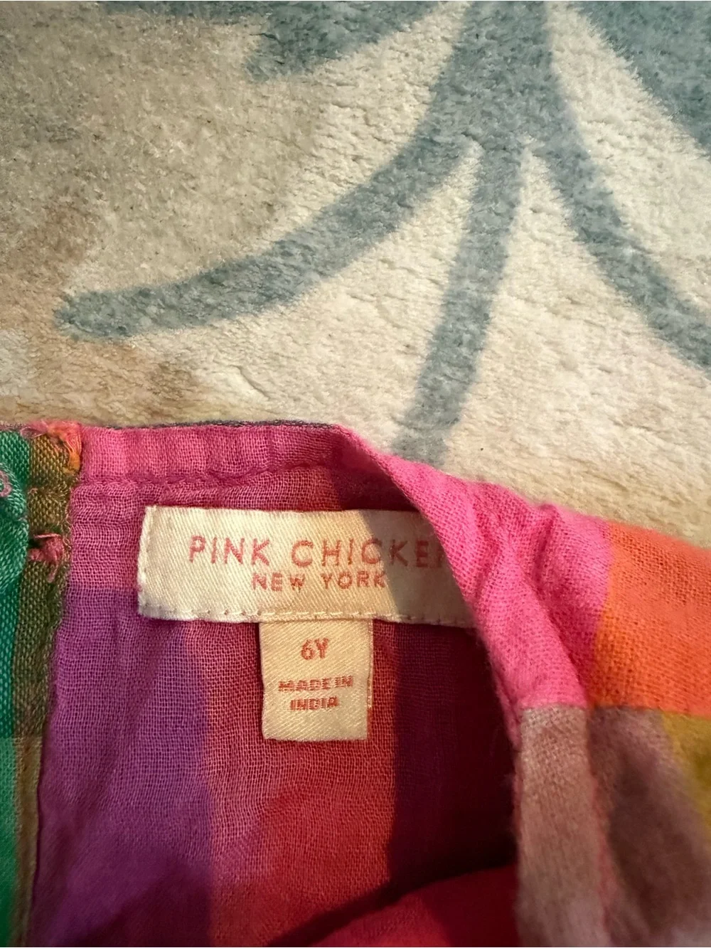 Pink Chicken Multicolor Plaid Ruffle Dress - Pink, Green, Orange, Purple